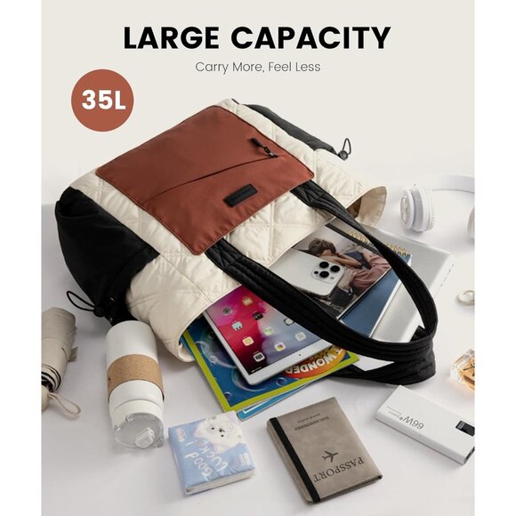 Puffer Tote Bag for Women - Spacious, Stylish & Perfect for Daily Travel - Picture 4 of 9